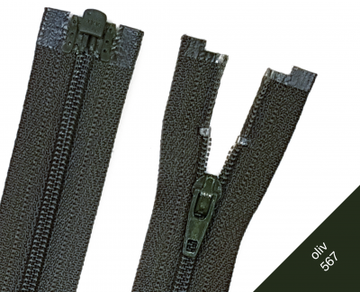Reißverschluss Kunststoff Olivgrün - Nicht Teilbar 5mm