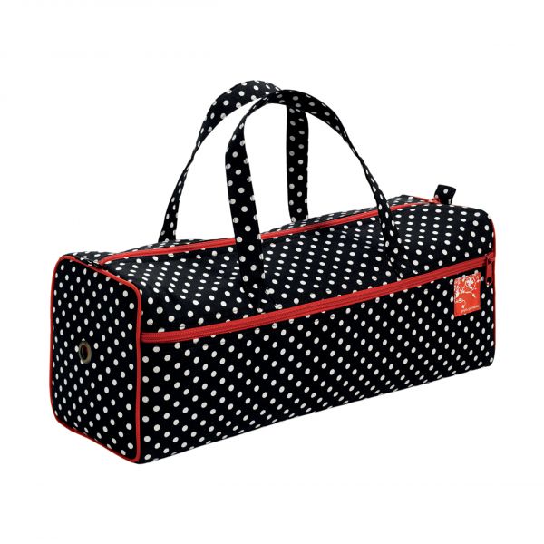 Handarbeitstasche PolkaDots schwarz/weiß