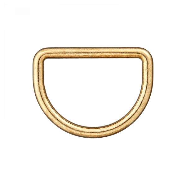 Metall-D-Ring - Halbrund Gold 