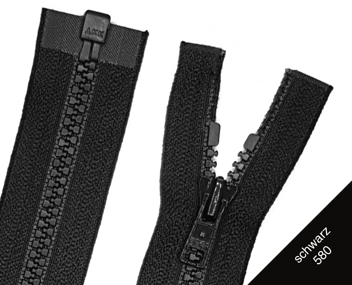 YKK Reißverschluss Offen – Nr. 580, Schwarz, 71 Cm, Für Schwere Stoffe & Leder