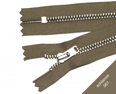 YKK Metallreißverschluss – Durchgehend, Silber/weiß, 55 Cm Länge, 1 Stück