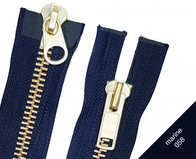 YKK Reißverschluss 2-Wege Teilbar – 75 Cm, Schwarzblau, Metallzähne, Für Jacken & Taschen