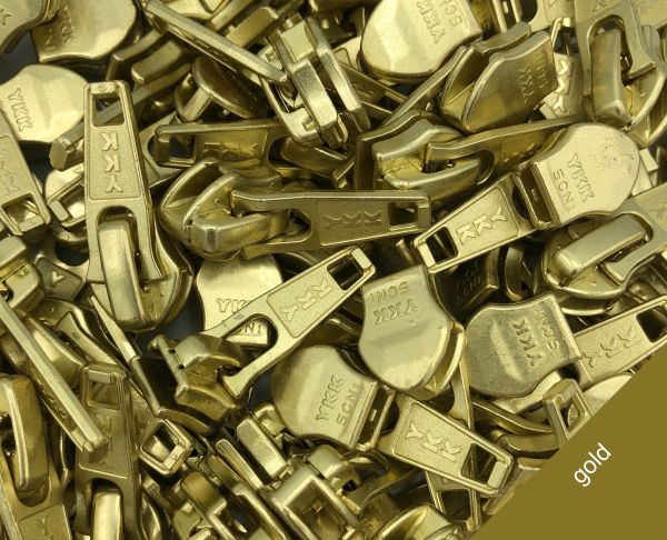 Zipper Schieber für Reißverschluss 5mm gold