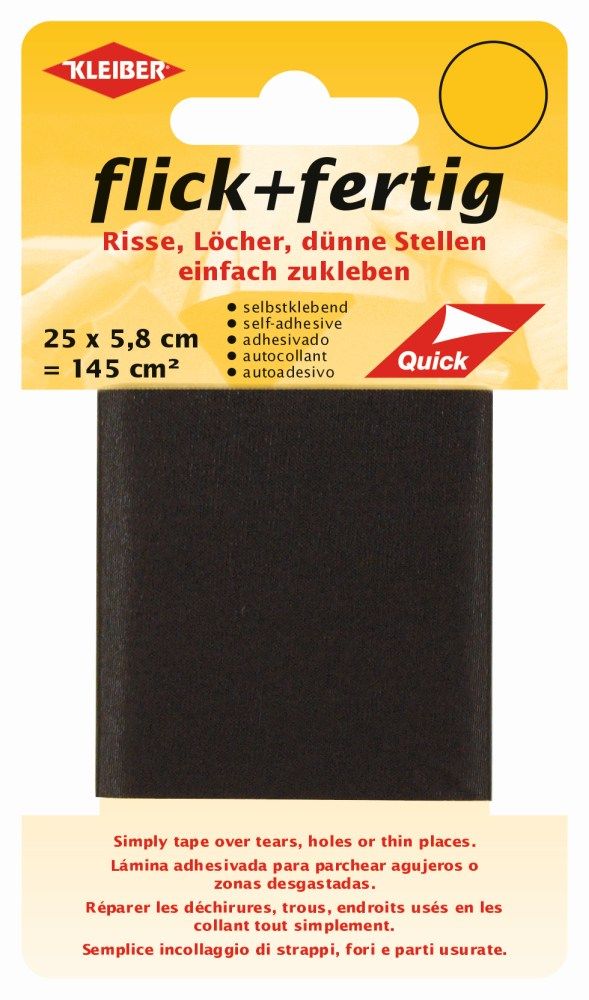 Kleiber Flick Und Fertig Kleiber Stretchy-Bügel-Flicken, Grösse: 40 X 6 Cm, Schwarz Online Bügelflicken Schwarz