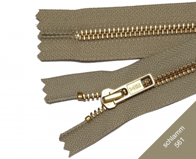 YKK Metallreißverschluss Gold 14 Cm – Nicht Teilbar, Für Kleidung & Jeans