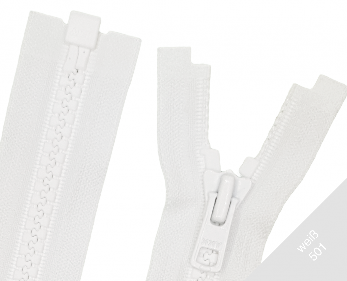 YKK Ziplon Coil Reißverschluss, 50,8cm Weiß – Flexibler Nylon-Spiralreißverschluss Für Kleidung & Accessoires