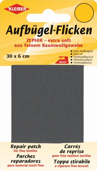 Aufbügel-Flicken in Dunkelgrau