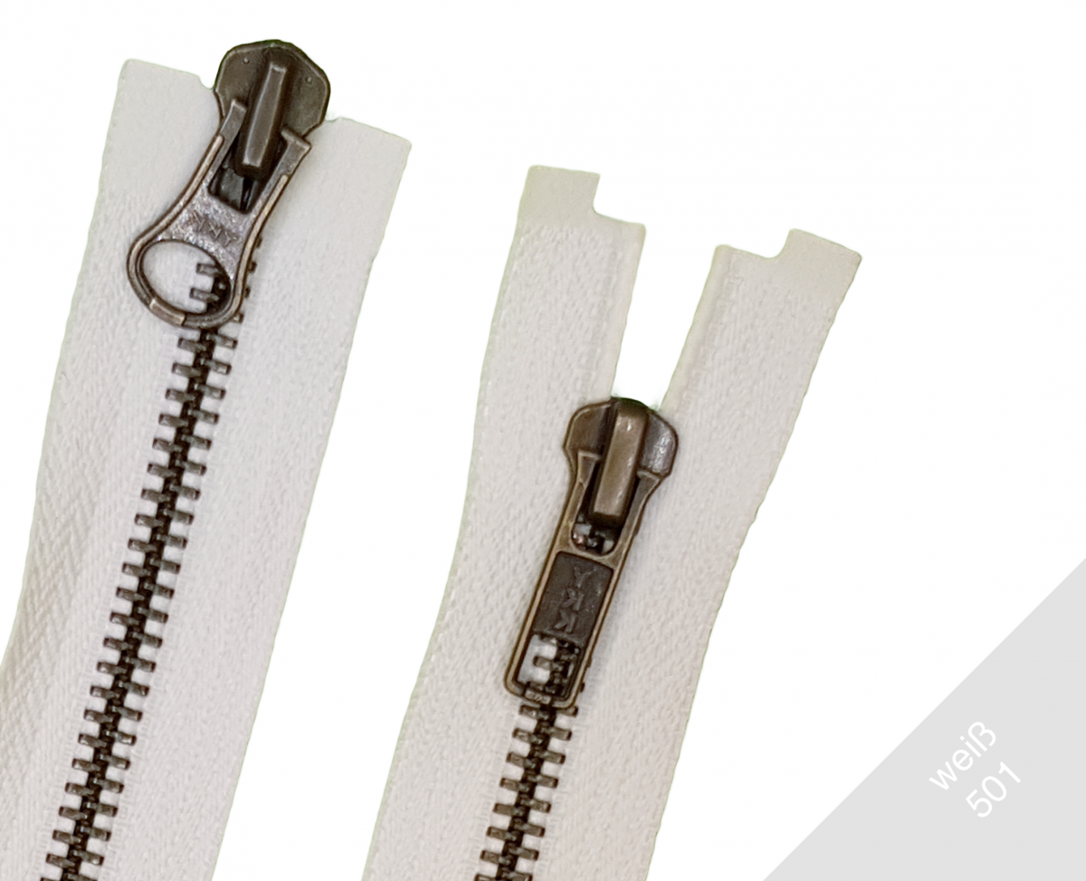 Schöner Leben Reißverschluss Metall silber teilbar 5mm 50cm lang in der Farbe sc