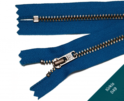 9 M Metallischer Nylon-Reißverschluss – Farbe Messing Antik Beige, Mit 25 Schiebern, Breite 32 Mm – Für Nähen & Basteln